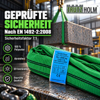 TRUTZHOLM Rundschlinge 2000 kg 5 m Umfang / 2,5 m Nutzlänge grün – nach EN 1492-2