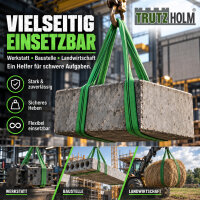 TRUTZHOLM Rundschlinge 2000 kg 5 m Umfang / 2,5 m Nutzlänge grün – nach EN 1492-2
