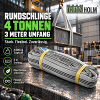 TRUTZHOLM Rundschlinge grau 4000 kg, 3 m Umfang / ca. 1,5 m Nutzlänge