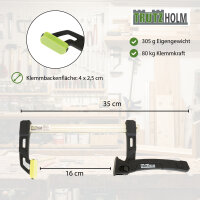 4x Einhandzwinge 80kg Spannkraft 16cm Spannbereich Aluminium Schnellspannzwinge