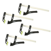 4x Einhandzwinge 80kg Spannkraft 30cm Spannbereich...