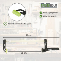 4x Einhandzwinge 80kg Spannkraft 30cm Spannbereich Aluminium Schnellspannzwinge