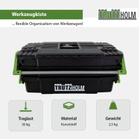 Werkzeugkiste Kunststoff Griffe klappbar aus Stahl Werkzeugkasten Toolbox Organizer leer