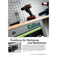 2x Werkstattwand 13-tlg. modulares Werkstattschranksystem aus Stahl mit massiver Holzarbeitsplatte grün
