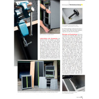 2x Werkstattwand 13-tlg. modulares Werkstattschranksystem aus Stahl mit massiver Holzarbeitsplatte grün