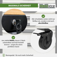 Werkstattwagen Jumbo XXL 11 Schubladen 4 Ablagefächer Arbeitshöhe ca. 1 Meter abschließbar leer