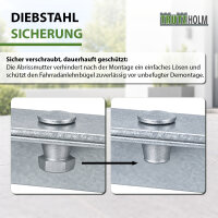 TRUTZHOLM Fahrradständer höhenversetzt 2x2 für 4 Fahrräder 140x40x83 cm Anlehnbügel mit rotem Lack Stahl feuerverzinkt