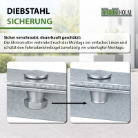 TRUTZHOLM Fahrradständer höhenversetzt 2x3 für 6 Fahrräder 210x40x85 cm Anlehnbügel mit rotem Lack Stahl feuerverzinkt
