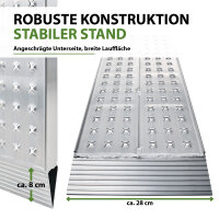 TRUTZHOLM 1x Auffahrrampe Alu starr Länge 120 cm Traglast 272 kg Verladerampe Motorradrampe