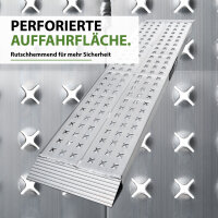 TRUTZHOLM 1x Auffahrrampe Alu starr Länge 120 cm Traglast 272 kg Verladerampe Motorradrampe