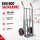 Ravendo Sackkarre mit Easy-Tip 250 kg grau Stahl mit Luftbereifung 2 Plattformen klappbar