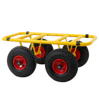 Ravendo Plattenwagen 300 kg Tragkraft Stahl Gelb...