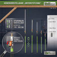 8x Einhandstütze 110–203 cm Montagestütze Deckenstütze Teleskopstütze 60 kg höhenverstellbar
