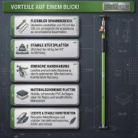 8x Einhandstütze 110–203 cm Montagestütze Deckenstütze Teleskopstütze 60 kg höhenverstellbar