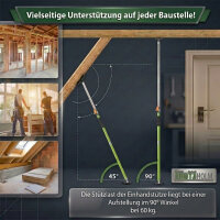 4x Einhandstütze 160–290 cm Montagestütze Deckenstütze Teleskopstütze 60 kg höhenverstellbar