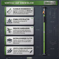 8 x Einhandstütze 160–290 cm Montagestütze Deckenstütze Teleskopstütze 60 kg höhenverstellbar