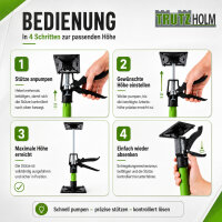 2x Einhandstütze 30-59 cm Montagestütze Teleskopstütze Schrankmontage 30 kg Tragkraft