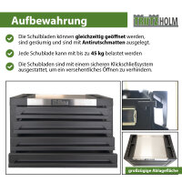 Werkzeugkiste 68x46x40 cm 4 Schubladen bestückt 4 Werkzeugeinlagen 132 tlg. Werkzeugset