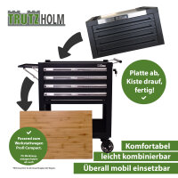 Werkzeugkiste 68x46x40 cm 4 Schubladen bestückt 4 Werkzeugeinlagen 132 tlg. Werkzeugset