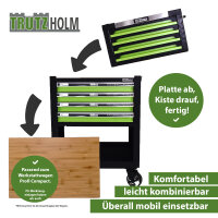 Werkzeugkiste 68x46x40 cm 4 Schubladen grün bestückt 4 Werkzeugeinlagen 132 tlg. Werkzeugset