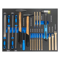 Profi Werkzeugeinlagen 520x400mm für Werkstattwagen Chrom Vanadium Stahl Werkzeugset 188 tlg. Blau