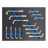 Profi Werkzeugeinlagen 520x400mm für Werkstattwagen Chrom Vanadium Stahl Werkzeugset 188 tlg. Blau