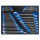 Profi Werkzeugeinlagen 520x400mm für Werkstattwagen Chrom Vanadium Stahl Werkzeugset 188 tlg. Blau