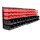 2er Set Stapelboxen mit Wandregal rot 64 tlg, Kleinteilemagazin