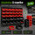 2er Set Stapelboxen mit Wandregal rot 64 tlg, Kleinteilemagazin