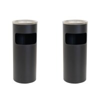 2er Set Standaschenbecher mit Mülleimer 30 L / 12 L...