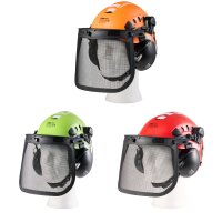 Forsthelm Forstschutzhelm mit Visier und Gehörschutz Schutzhelm