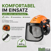 Forsthelm Forstschutzhelm mit Visier und Gehörschutz Schutzhelm