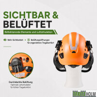 Forsthelm Forstschutzhelm mit Visier und Gehörschutz Schutzhelm