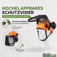 Forsthelm Forstschutzhelm mit Visier und Gehörschutz Schutzhelm