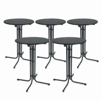 5x Stehtisch klappbar Ø 80 cm Höhe 110 cm...