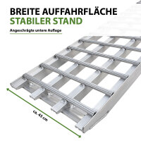 TRUTZHOLM Auffahrrampe klappbar Länge 305 cm Traglast 680 kg Alu Heavy Duty Motorradrampe