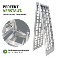 TRUTZHOLM Auffahrrampe klappbar Länge 305 cm Traglast 680 kg Alu Heavy Duty Motorradrampe