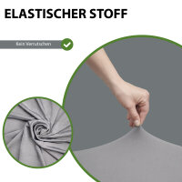TRUTZHOLM 100x Stehtischhusse Stretch 70 cm graue Tischdecke Husse Bistrotisch Partytisch
