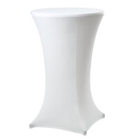 100x Stehtischhusse Stretch weiß Ø 80 cm Tischhusse