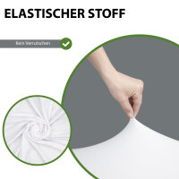 100x Stehtischhusse Stretch weiß Ø 80 cm Tischhusse