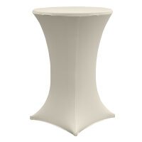 TRUTZHOLM 100x Stehtischhusse Tischdecke Husse Bistrotisch Partytisch Stretch 60 cm beige