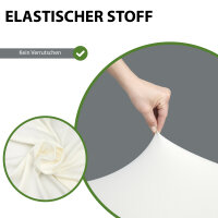 TRUTZHOLM 100x Stehtischhusse Tischdecke Husse Bistrotisch Partytisch Stretch 60 cm beige