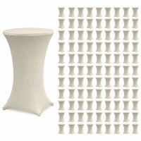 TRUTZHOLM 100x Stehtischhusse Stretch 70 cm beige...