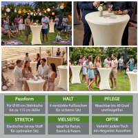 100x Stehtischhusse Stretch beige Partytisch Bistrotisch 80cm