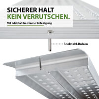 TRUTZHOLM 2x Auffahrrampe Alu starr Länge 120 cm Traglast 544 kg Verladerampe Motorradrampe