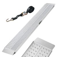 TRUTZHOLM 1x Auffahrrampe 200 x 28 cm 270 kg Alu gelocht starr grau Verladerampe Motorradrampe