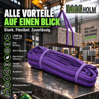 Rundschlinge 1000kg 1 to lila 4m Umfang Hebeband Hebeschlinge Kran Hebegurt